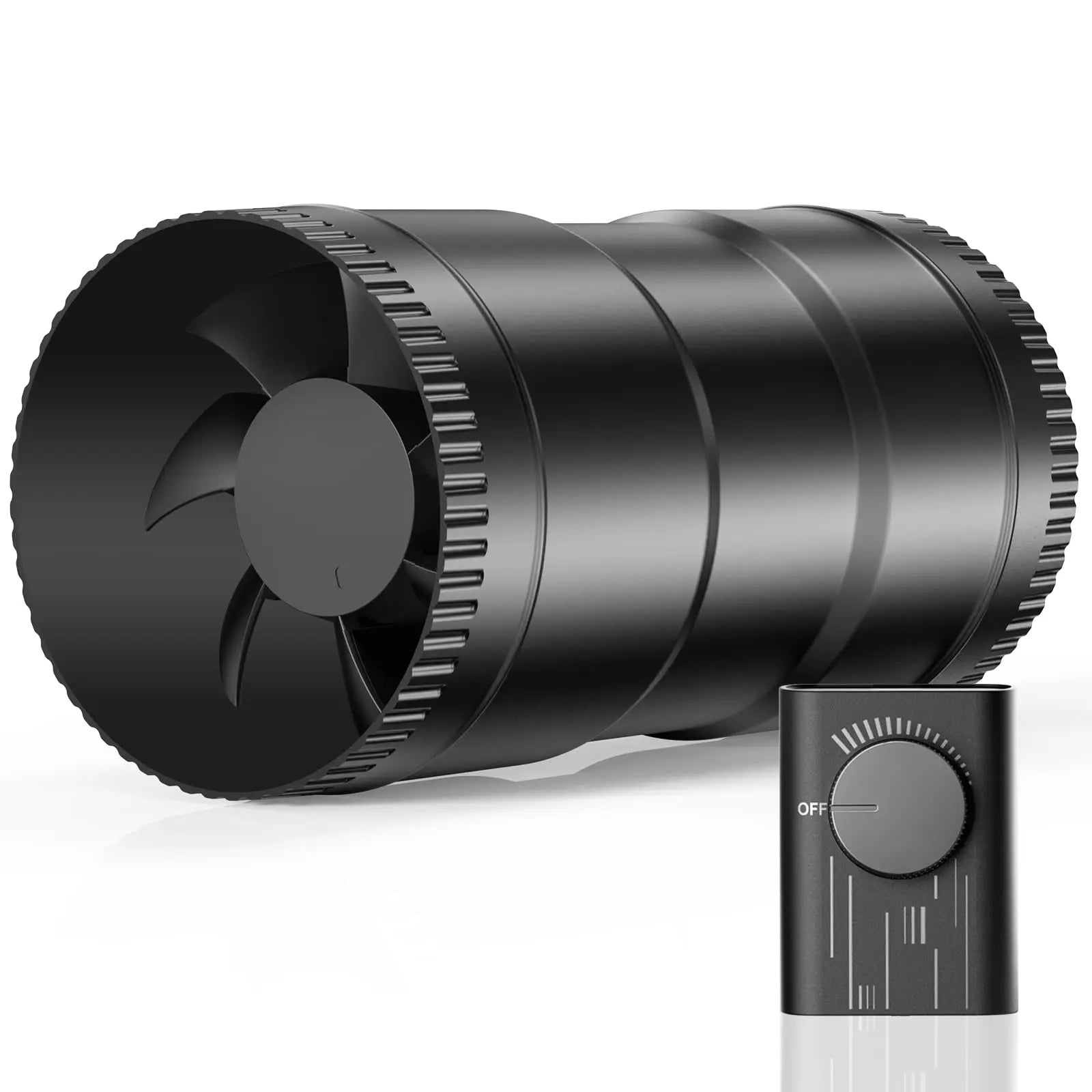 PowerDual P4 4 Inch Inline Duct Booster Fan with Speed Controller – 130 CFM, Ultra-Low Power, Quiet Operation