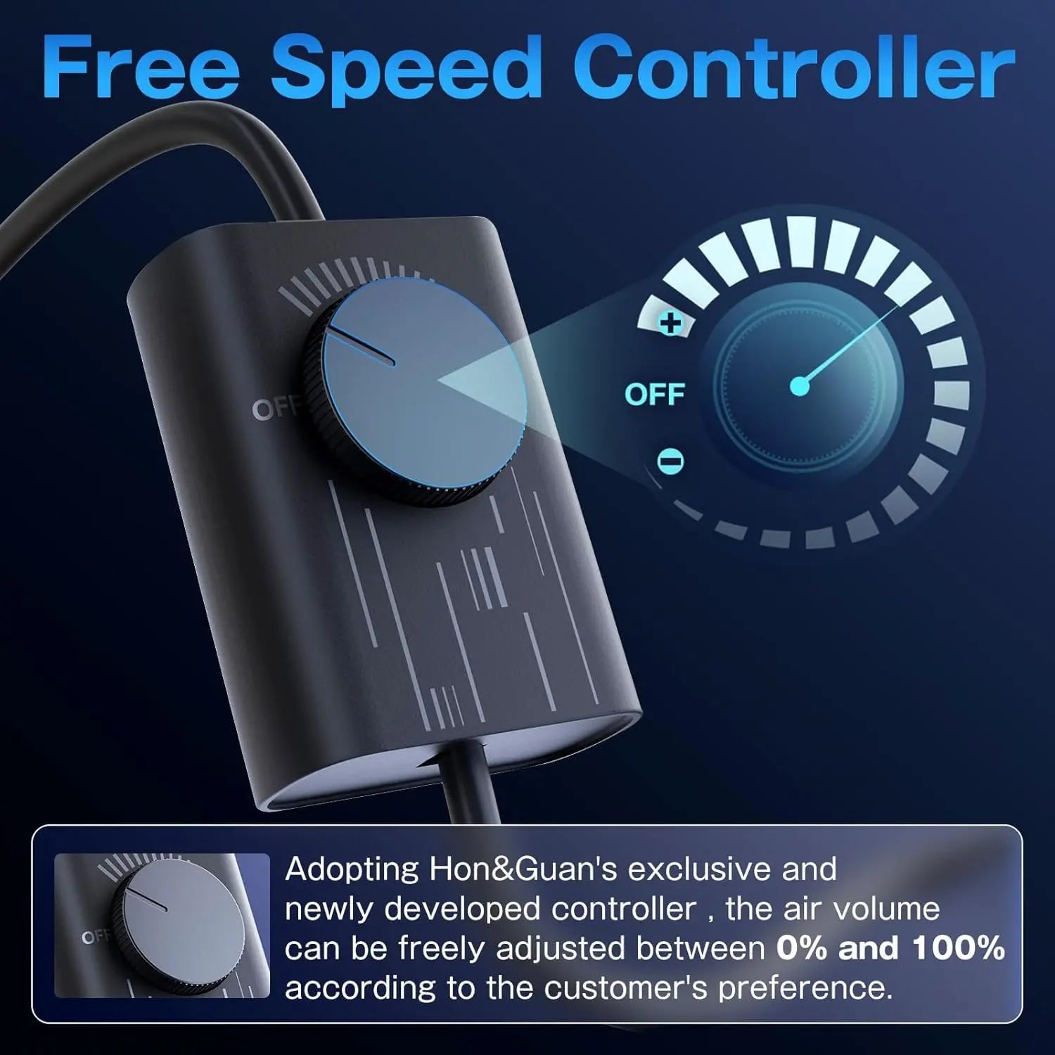 Duct Booster Fan Controller – Hon&Guan’s Exclusive Adjustable Control for 0% to 100% Airflow Customization