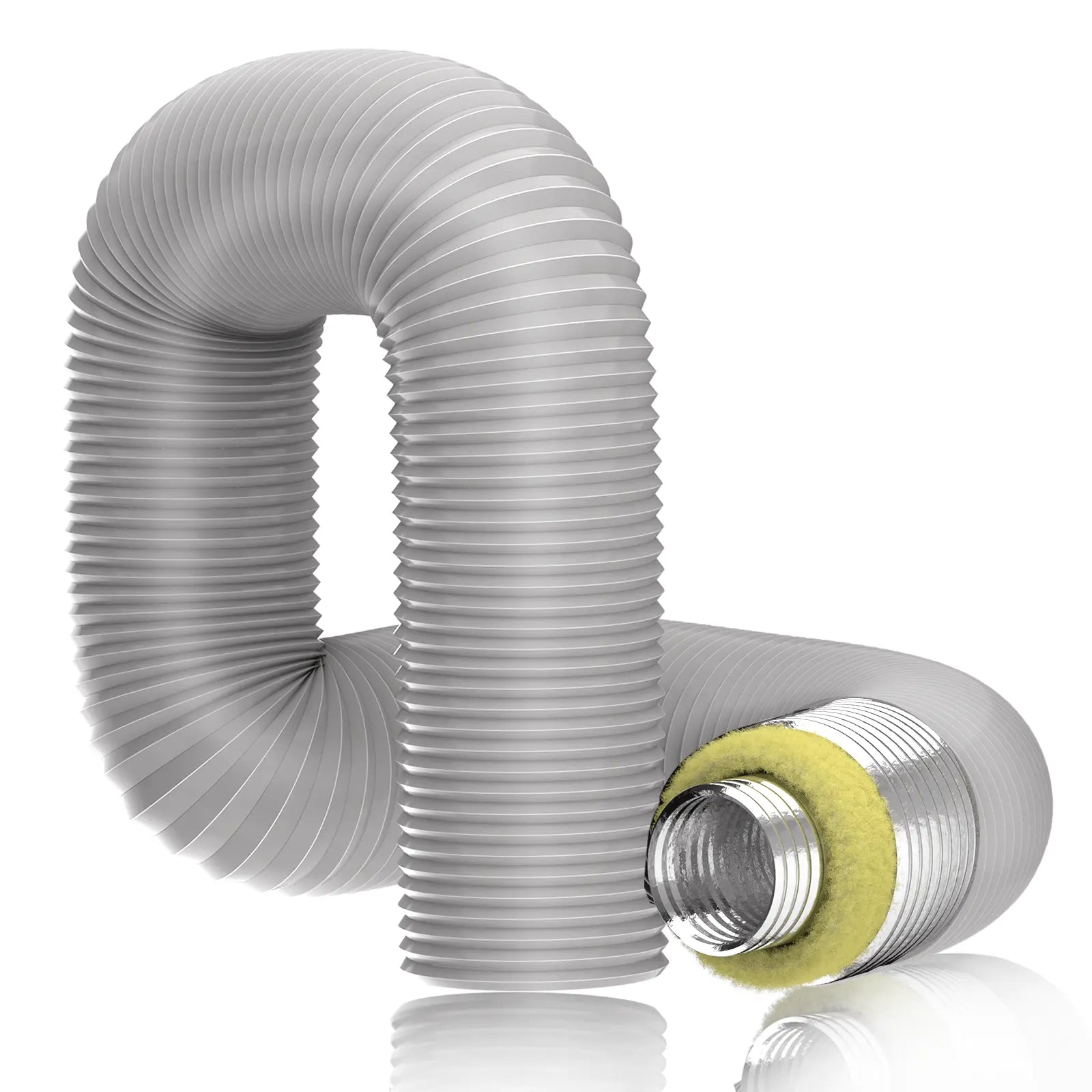 3 Inch x 8 FT Insulated Flexible Air Duct with Noise Reduction and Thermal Insulation – Ideal for HVAC, Kitchen Exhaust, and Grow Tents