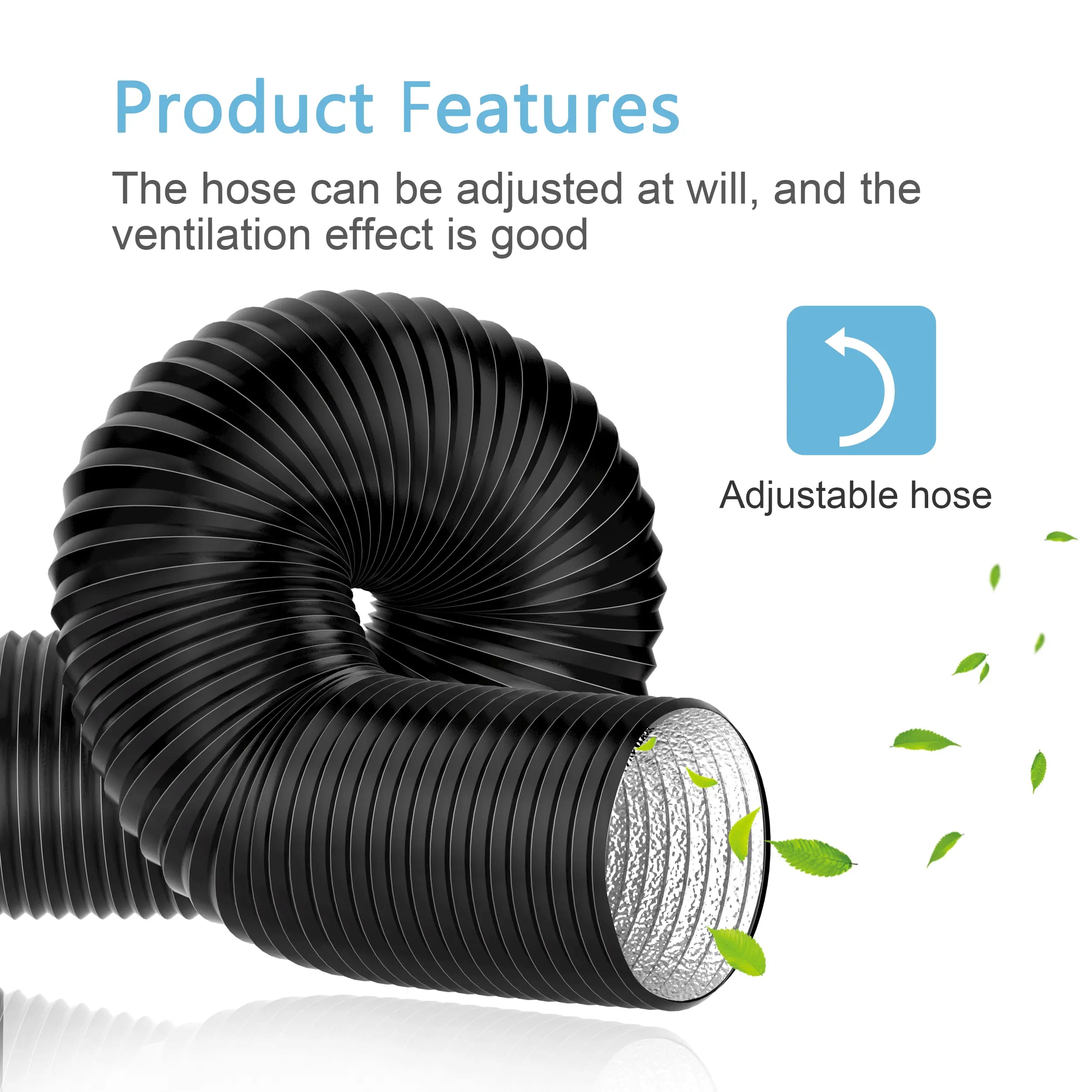 Flexible Dryer Vent Hose with Adjustable Length for Optimized Ventilation Performance in HVAC and Exhaust Systems