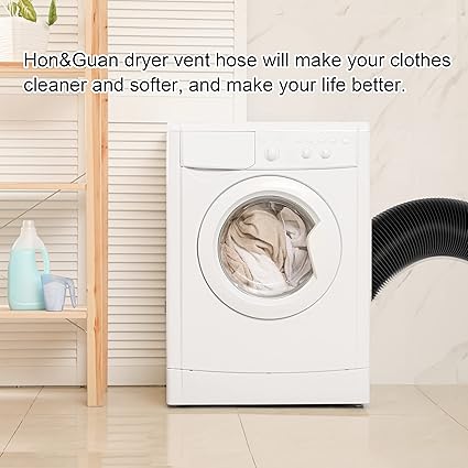 HONGUAN 3-inch dryer duct hose enhancing airflow for better dryer performance and cleaner laundry results.